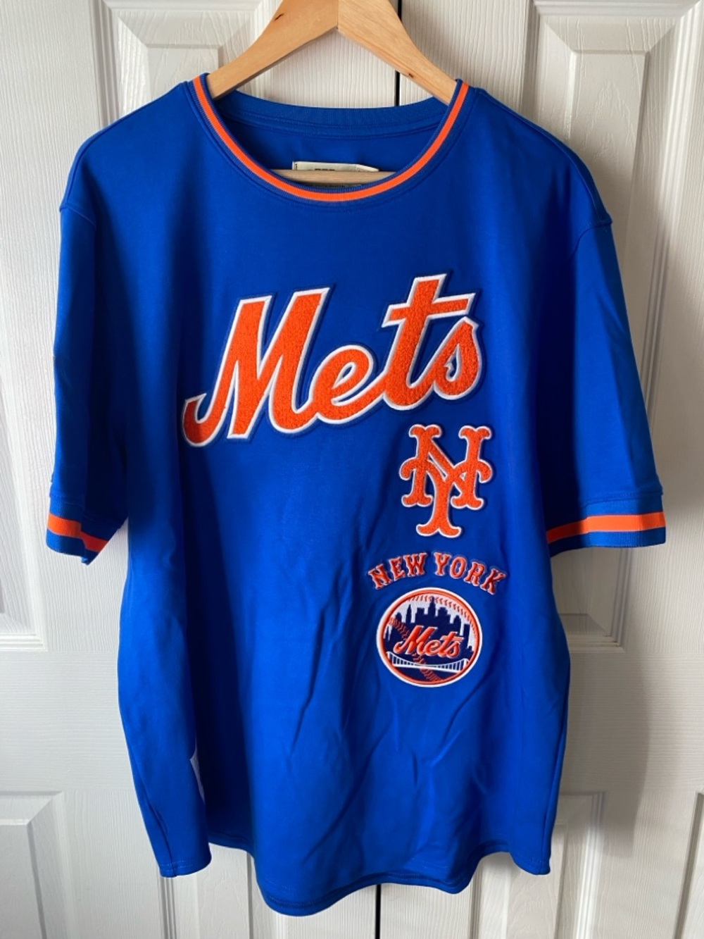 🆕 MLB New York Mets Retro Classic Royal/Orange/Royal Short Sleeve T-Shirt XL